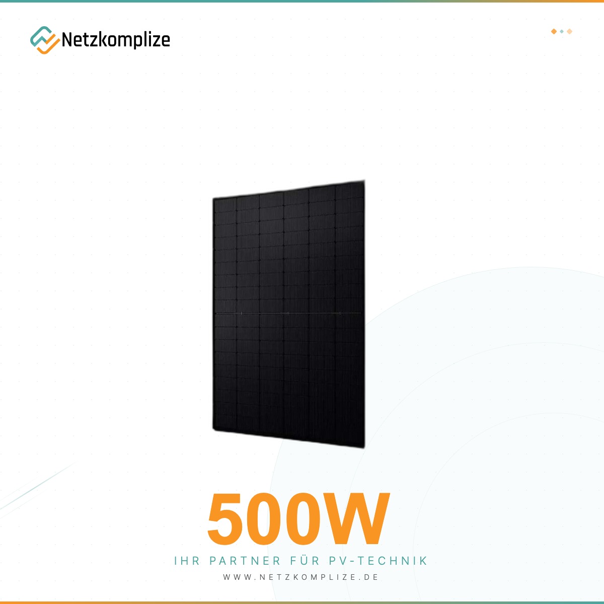 Jolywood JW-HD108N-R2-500W Bifazial Glas/Glas Full Black