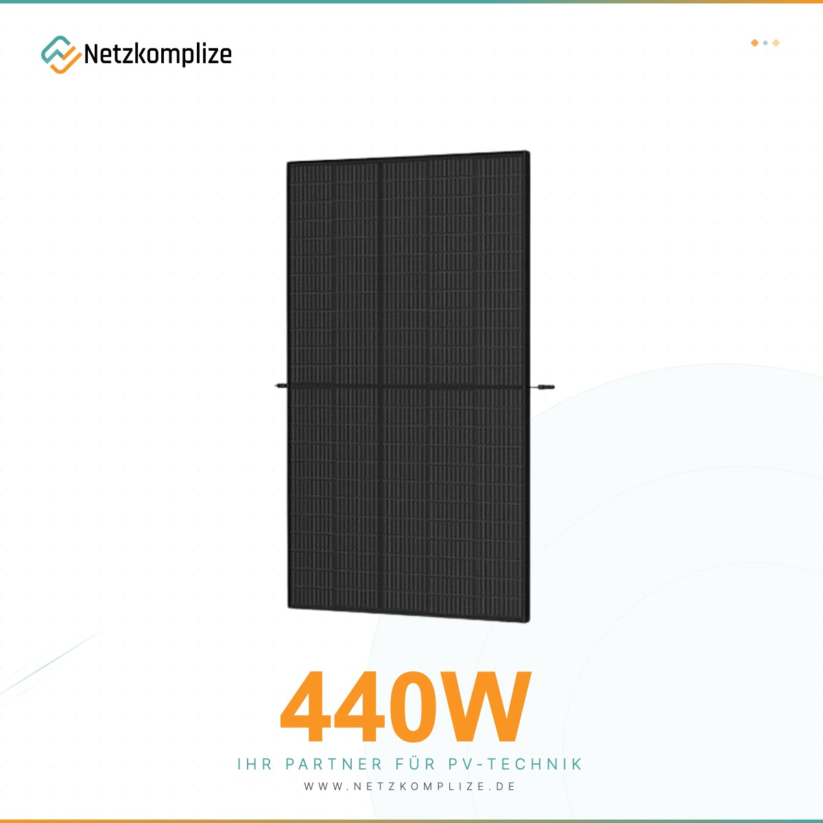 Sunpro SPDG440-N108M10 440W Black Frame Bifazial Solarmodul Full-Black