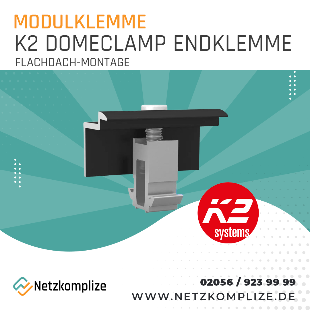 K2 DomeClamp Endklemme - schwarz - Flachdach