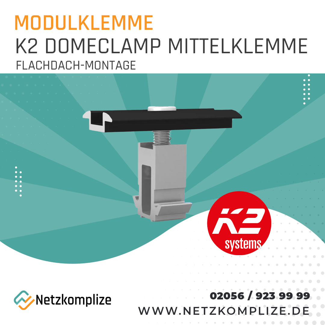 K2 DomeClamp Mittelklemme - schwarz - Flachdach